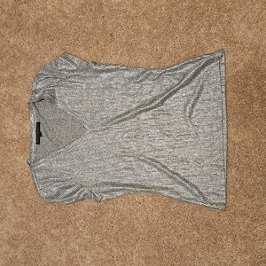 white house black market silver sparkle v neck, size small